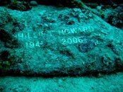 A memorial to a diver upon the deck of Prince Albert.jpg