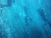 Silhouette of divers at hot spring.. sulphur all the way till we got back to Lumba Lumba.JPG