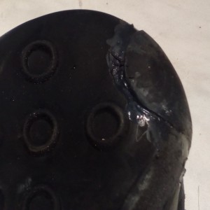 Torn fin footpocket repair