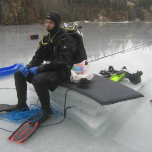 Ice diving in Sweden