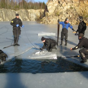 Ice diving in Sweden