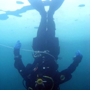 Ice diving in Sweden