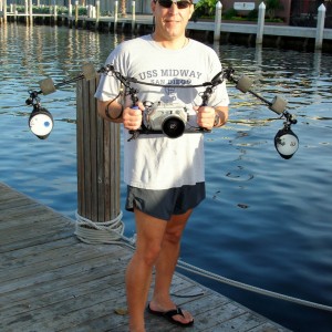 Adrian With His Underwater Camera Setup