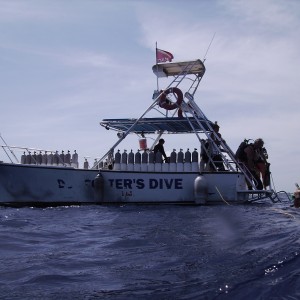 Our dive boat in Grand Cayman