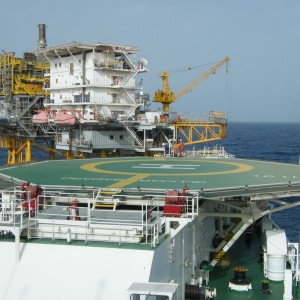 Badaro Helipad and Miskar taken from Badaro's  nav bridge