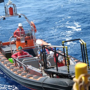 Rib One approaches Badaro for docking