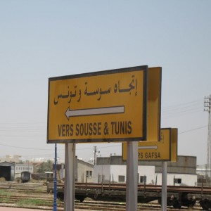 Sfax railway station.  Land once more