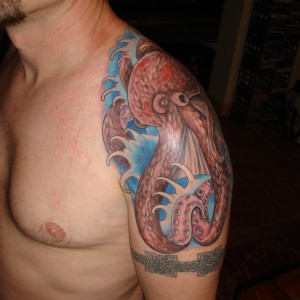 Ron's latest tattoo - California octopus