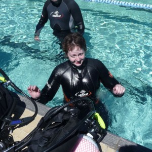 Me at Rescue pool class