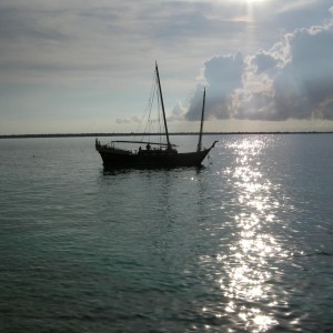 Boat Anchored near Den Laman