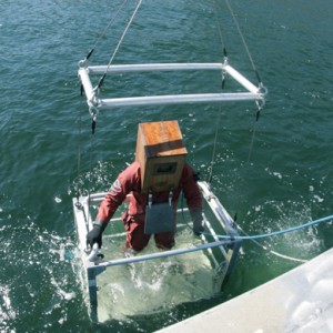 wooden helmet diving