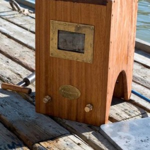 wooden helmet diving