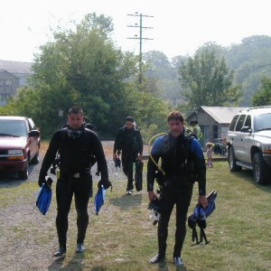 Diving with friends at Dutch Springs, PA