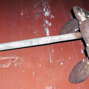 Coral encrusted anchor