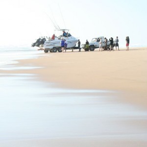 Fishing boat launching