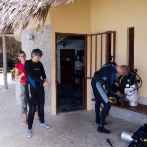 Preparing for the dive