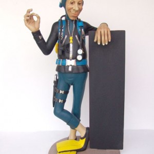 SCUBA DIVER LIFESIZE MODEL STATUE