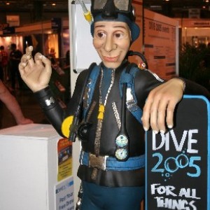 SCUBA DIVER LIFESIZE MODEL STATUE @ DIVE SHOW