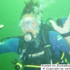 Me in the Green waters of Tobago