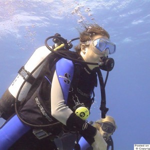 Kelly's first dive