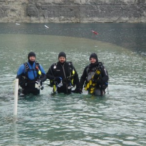 Joey, Bill, and I (Josh) at Pennyroyal Scuba in Ky