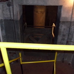 Stairs down to control room