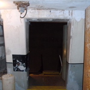 Outer blast door between silo and control room