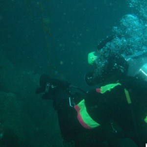 Diver with light