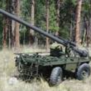 M274 Mule with 105 recoilless rifle and 50 cal range finding