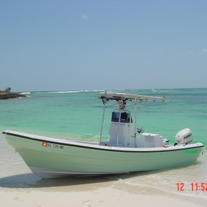 The Panga on a remote cay in NW abacos