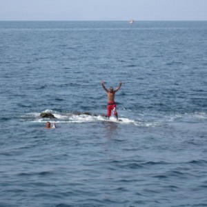 Crew Members Swim to Richelieu