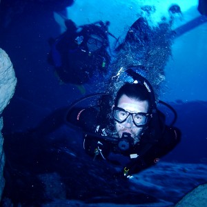 Divers entering Morrison Spring Cavern