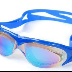 swimming goggles and fins