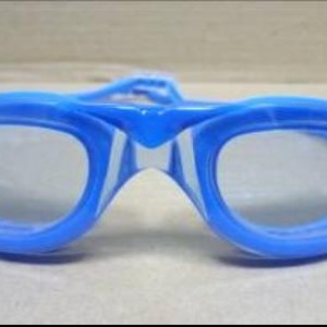 swimming goggles and fins