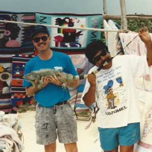 Jay with an Iguana 1994