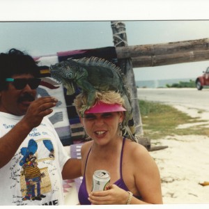 Kelly with an Iguana 1994