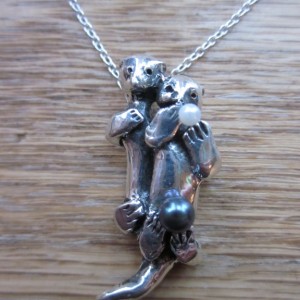 Playful Sea Otter pendant