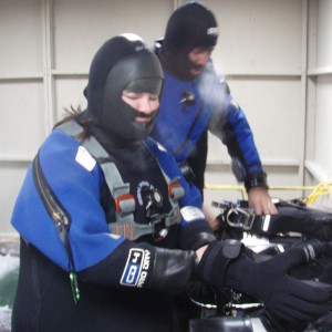 Troy and Debra Ice Diving