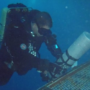 Peter with stage bottle techniques: Open Water portion