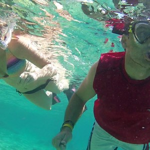 Kris and I snorkeling