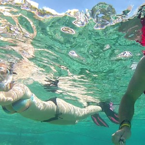 Kristina snorkeling