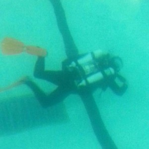 1st pool rebreather dive