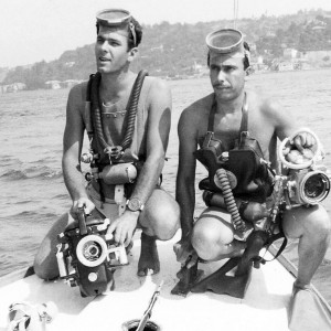1950s Underwater Photographers with Cameras