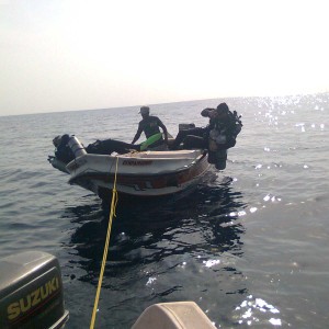 Boat point at the sri lanka diving tours. Deep Sea resort