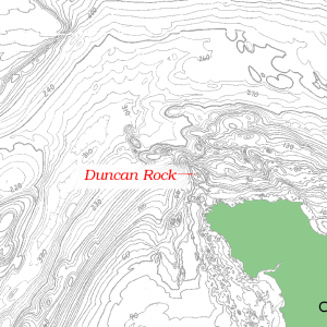 Duncan Rock and surrounding bathymetry