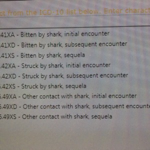 icd10 shark