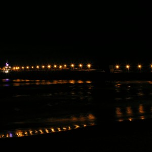 Imperial Beach Pier at night