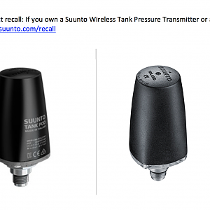 Recall Suunto Wireless  transmitters and pods