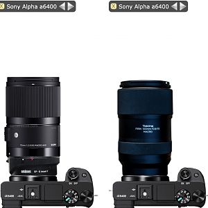 a6400 lens comparison