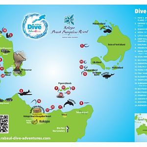 Kokopo , Rabaul , Duke of York islands interactive  dive site map